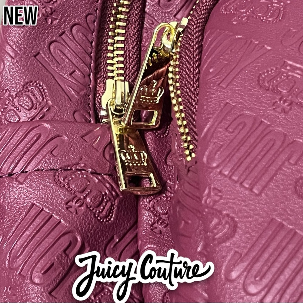 New NWT Juicy Couture Logo design Royal Sports Backpack Book bag with coin pouch - Picture 3 of 11